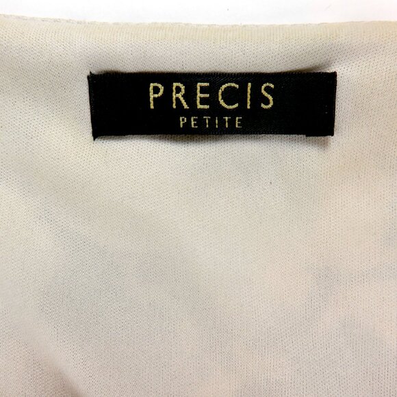 Precis Petite Black Pullover Shift Size UK 14 US 10 Lining Off White Floral - Picture 4 of 8
